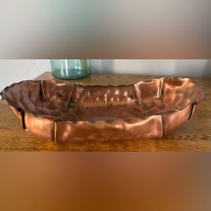 Vintage Solid Copper Hammered Tray Gregorietti Rustic Mid Century Decor